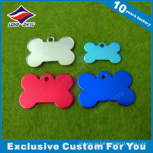 Lovely Bone Shape Blank Aluminum Colorful Dog Tags